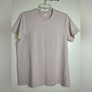 Uniqlo Crew (Size XXL) Light Pink 100% Cotton Stretch Crewneck Neck SS T-Shirt